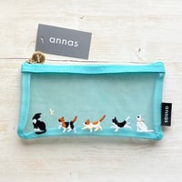 刺繍メッシュペンポーチ