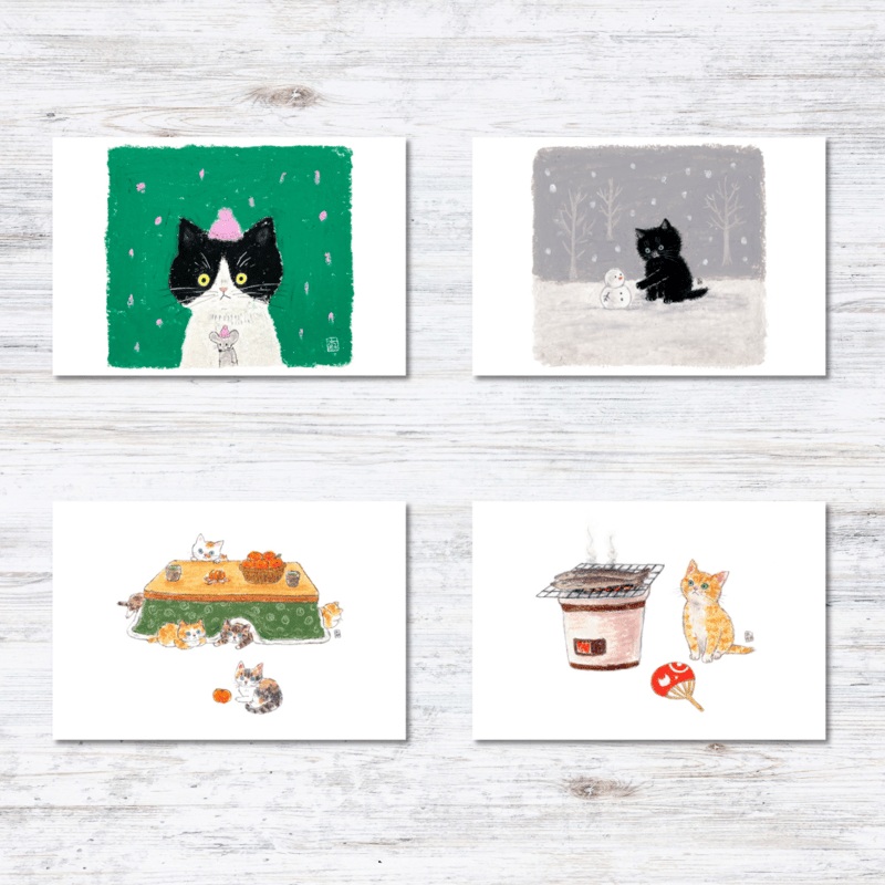 モリ イラストレーター ポストカード 『かわいい子猫たち』 | necoya