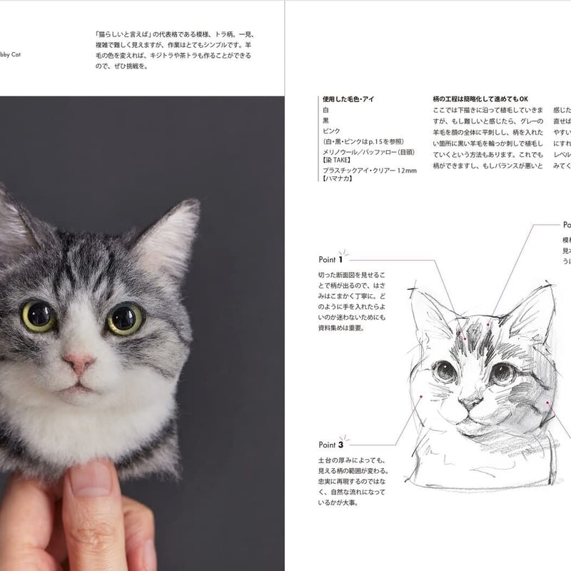 羊毛フェルトから生まれる猫の肖像 「わくねこ」の作り方 | necoya
