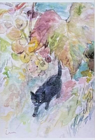 Čimi Cat painter 猫ポストカード | necoya books web store Čimi Cat painter 猫ポストカード | necoya books web store