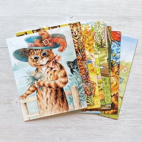 ルイス・ウェイン（Louis Wain） 猫の絵ポストカード 24枚組