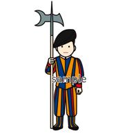 イラスト・世界の民族衣装（バチカン・男性）Folk costumes of the world (Vatican, male)