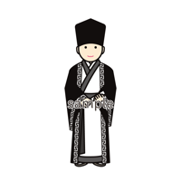 イラスト・世界の民族衣装（中国・男性・漢服）Folk costumes of the world (China, male ②, Hanfu)