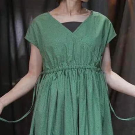 Frill/French sleeve dress　824350-J