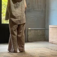 麻　straight-pants