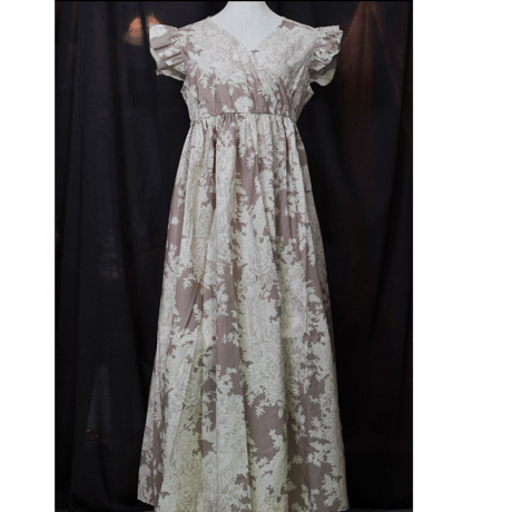 Frill/French sleeve dress KS24-019-D