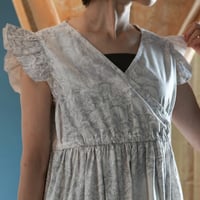 Frill/French sleeve dress　819589-M