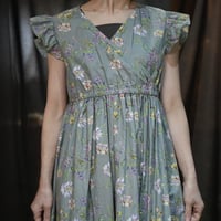 Frill/French sleeve dress　339063-D