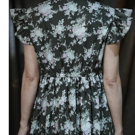 Frill/French sleeve dress　334044-G