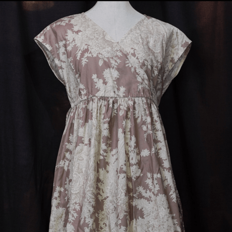 Frill/French sleeve dress KS24-019-D