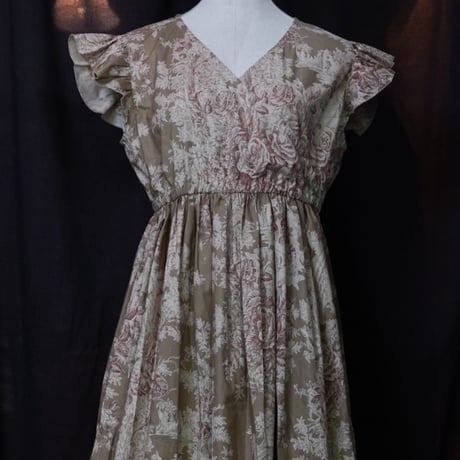 Frill/French sleeve dress KS-019-C