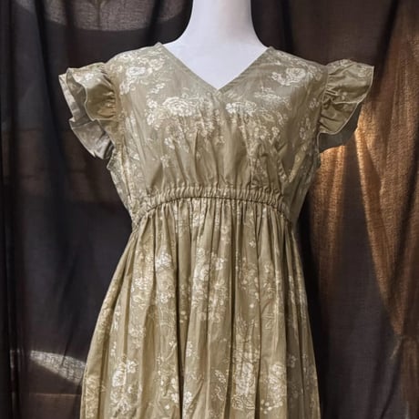 Frill/French sleeve dress KS-008-C