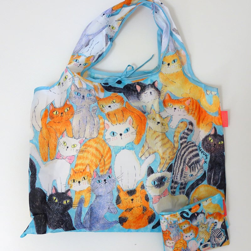 エコバッグ ねこちゃん、ねこちゃん | 鳥といきもの Haruko