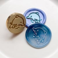 h243 original stamp head 【ジャンピンいるか】