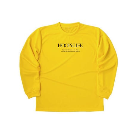 HOOP is LIFE ドライロングTシャツ　BOOK　White/Black/Navy/Gray/Purple/Orange/Blue/Yellow/Mint/Burgundy