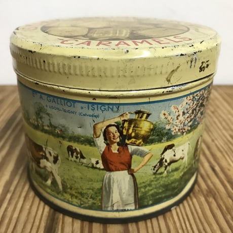 フランスヴィンテージキャラメル缶