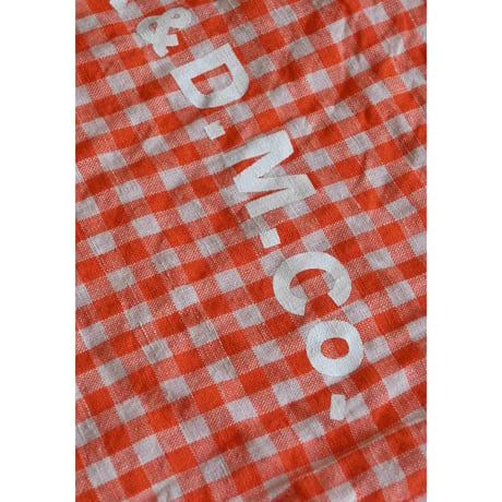 R&D.M.CO- LINEN GINGHAM CHECK TOTE BAG