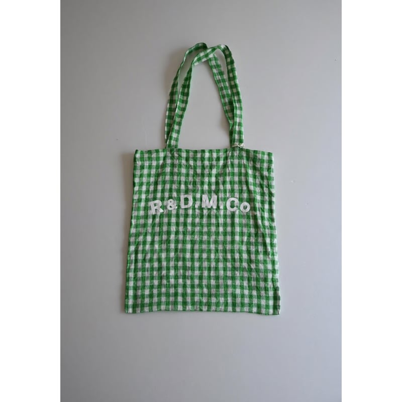 R&D.M.CO- LINEN GINGHAM CHECK TOTE BAG | ANOUCK