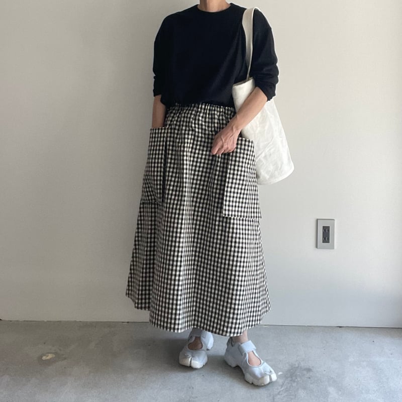 R&D.M.CO- GINGHAM CHECK POCKET SKIRT | ANOUCK