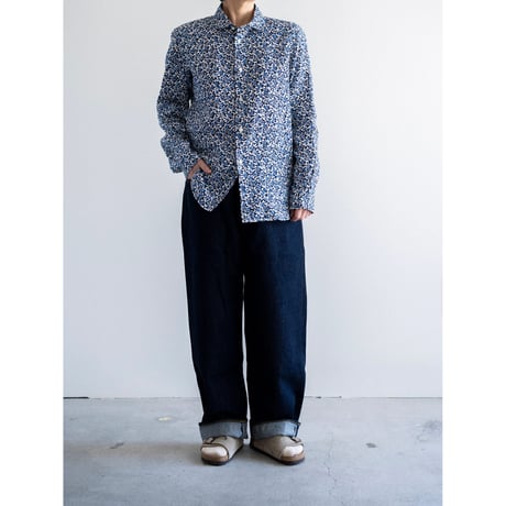 R&D.M.CO- OLD BLUE ROUND COLLAR SHIRT