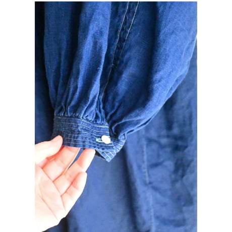 エシュペー INDIGO LINEN ONEPIECE