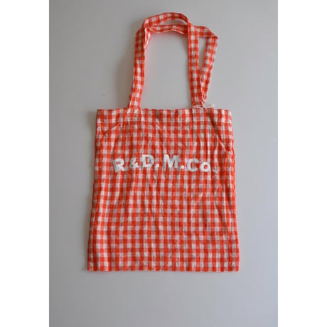 R&D.M.CO- LINEN GINGHAM CHECK TOTE BAG