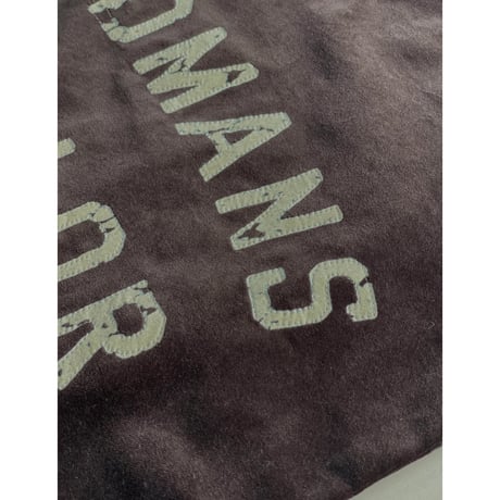 OMT PRINT VELVET TOTE BAG/brown