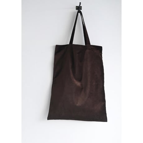 OMT PRINT VELVET TOTE BAG/brown
