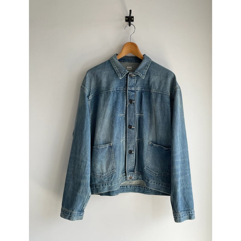 美品　chimala DENIM SHORT WORK JACKET サイズM chimala DENIM SHORT WORK JACKET ¥52000(¥57200) . 身幅ゆったりで