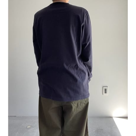 OMT RUBBER PRINT CREW L/S TEE/navy