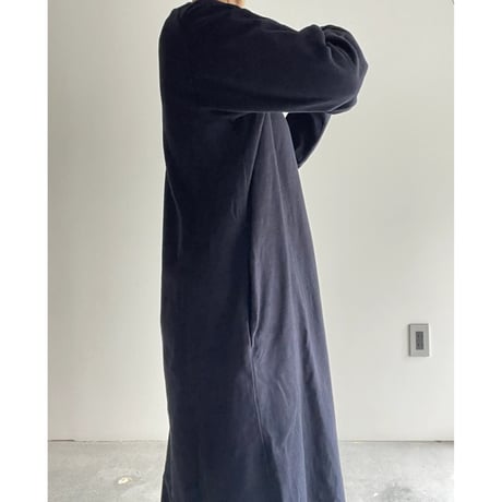 YAECA ムラ糸Tシャツロングスリーブワンピース