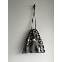 R&D.M.CO- GINGHAM CHECK DRAWATRING BAG(L)
