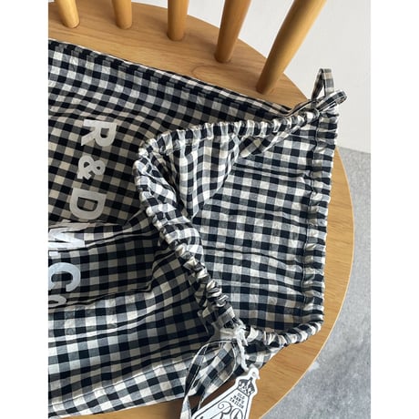 R&D.M.CO- GINGHAM CHECK DRAWATRING BAG(L)