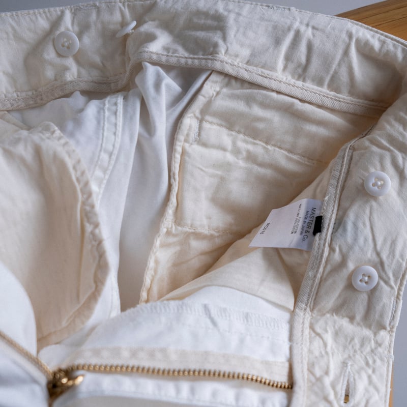 再入荷 MASTER&CO. ベルト付きチノパンツ/white | ANOUCK 再入荷 MASTER&CO. ベルト付きチノパンツ/white | ANOUCK