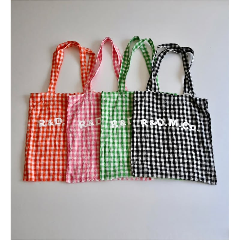 R&D.M.CO- LINEN GINGHAM CHECK TOTE BAG | ANOUCK