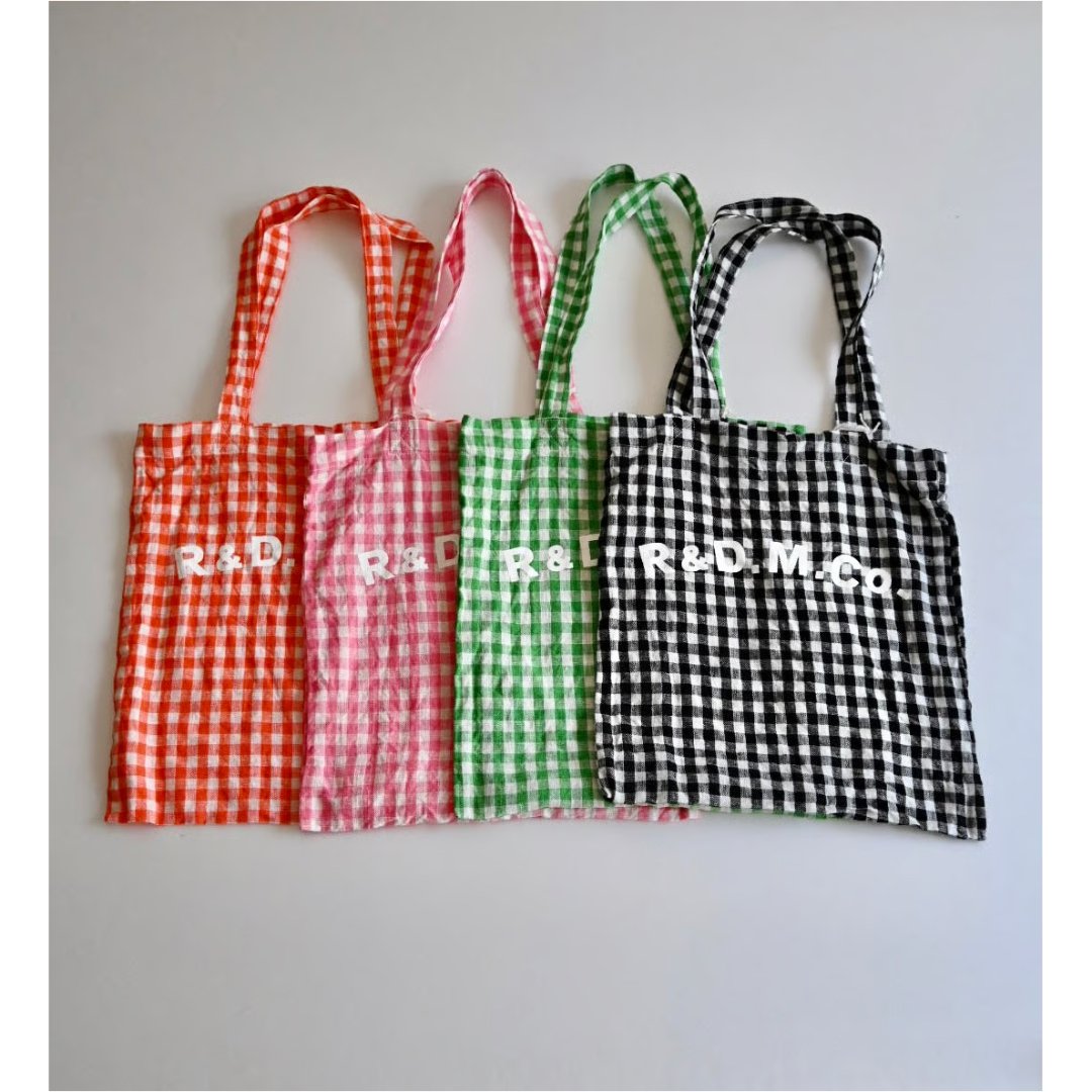 R&D.M.CO- LINEN GINGHAM CHECK TOTE BAG | ANOUCK