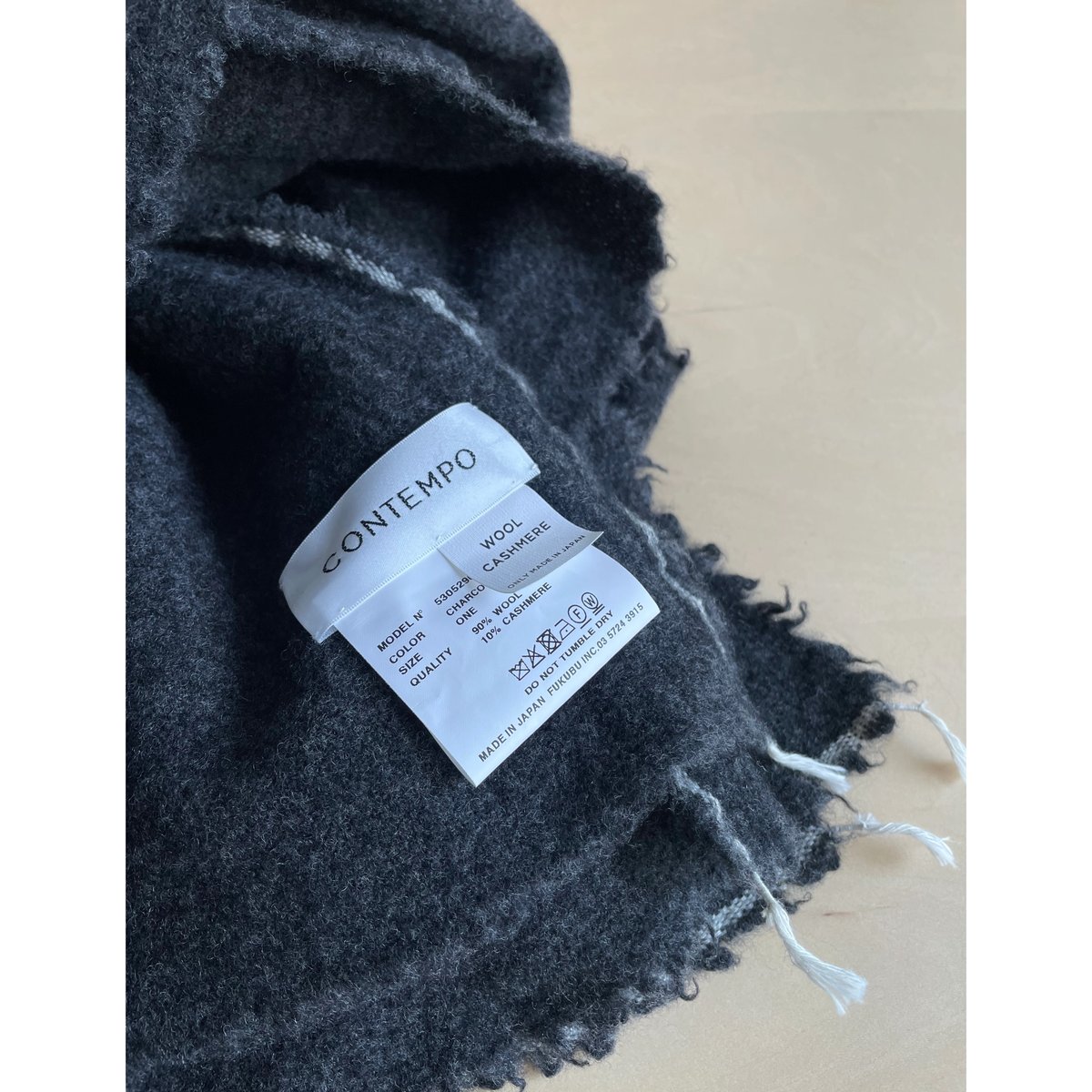 YAECA CONTEMPO ストール/charcoal | ANOUCK