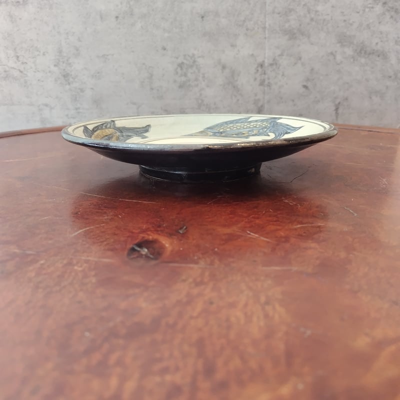 金城敏男　 飾り皿 やちむん 皿 金城敏男 | 古道具オノフオノフ
