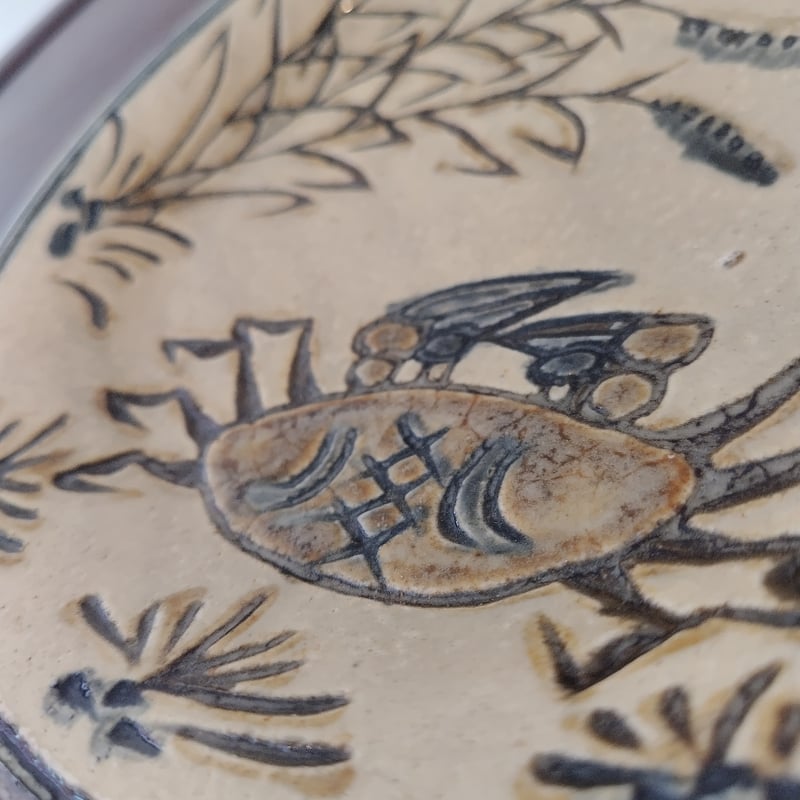 沖縄 やちむん金城陶器深皿 皿 沖縄 やちむん 金城敏男 | 古道具オノフオノフ