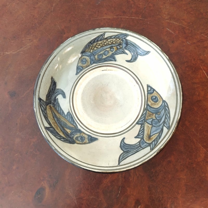金城敏男　 飾り皿 やちむん 皿 金城敏男 | 古道具オノフオノフ