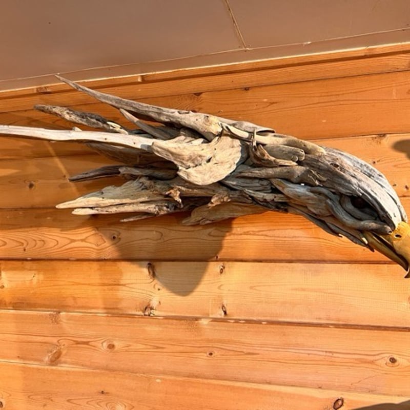 流木アート鷲運気上昇置物スピリチュアル