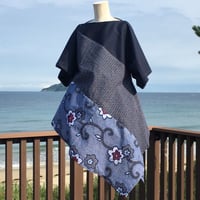 先染＆2種型絞り浴衣で裾変形チュニック