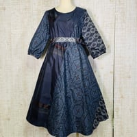 数種類の大島紬ふんわり袖♪美ライン＆テントラインワンピースＭ～Ｌ