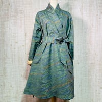 持ち込み＊抽象柄色大島紬でフレアードレスコートorワンピース