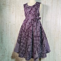 正絹総絞り柄出し＊幾何学文様柄テントライン・美ラインワンピースＭ～Ｌ＆ベルト