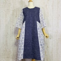 菊＆亀甲模様2種類の正絹大島紬豪華BIGショールカラー裏地付きコートM