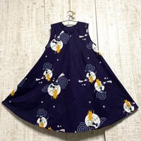希少＊金魚＆風鈴柄浴衣で美ライン＆テントラインワンピースＬ～ＬＬ＊重ね着コーデ