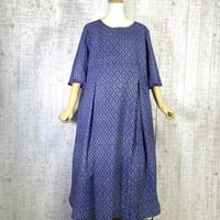 花柄＊型絞り浴衣マキシ丈フレアー袖ワンピース３Ｌ～４Ｌ