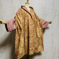 みいみい＊菊・松・笹柄刺繍正絹黒留袖ふんわり袖ペプラムブラウスM～L みいみい様専用＊菊・松・笹柄刺繍正絹黒留袖ふんわり袖ペプラム