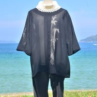 オーダー＊持ち込み＊夏地で丸衿チュニックＬ
